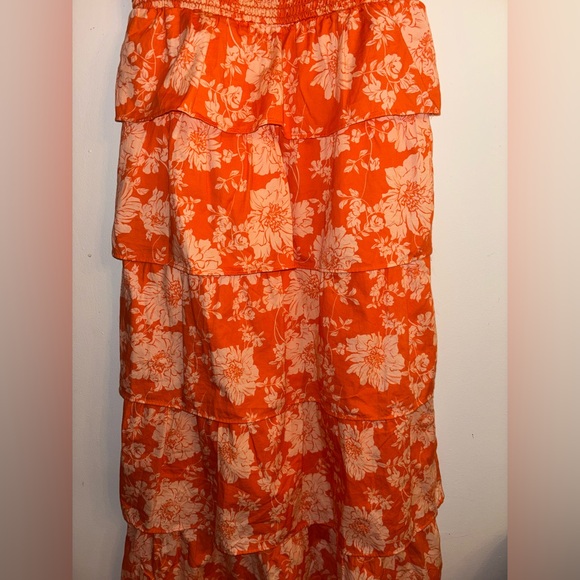 SAYLOR Linley Floral Tiered Orange Dress Size S Revolve - Picture 10 of 10